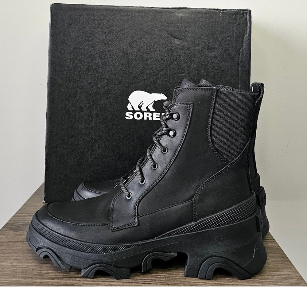 Sorel Women's Black Combat Moto Boots